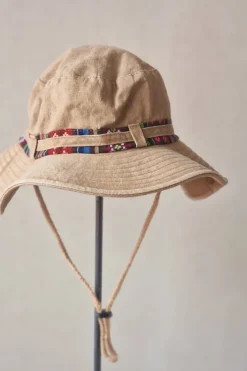 Sombrero unisex tira étnica camel