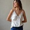 Top lencero con puntilla crudo