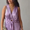 Top tipo raso con nudo malva