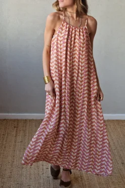 vestido tirantes naranja