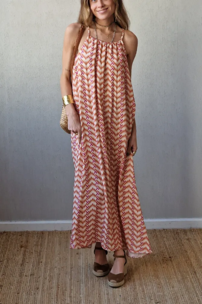 vestido tirantes naranja