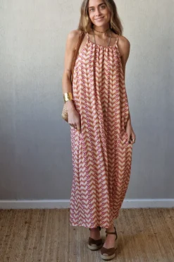 vestido tirantes naranja